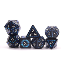 Dés en métal dragon polyédrique 16mm personnalisés en alliage de zinc mica bleu pour les jeux RPG du MDN