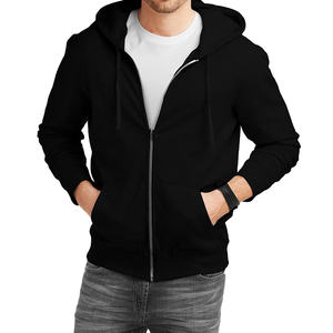 Sweat à capuche zippé d'hiver pour homme, confort optimal, tissu uni teint, respirant, doublure douce écologique, pratique pour un usage quotidien en extérieur - Product Image 3