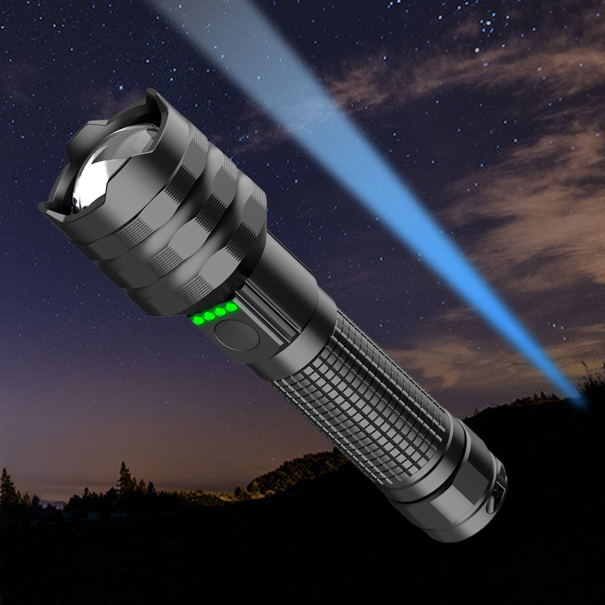 Hochleistungs-Industrie Tactical Wiederauf ladbare Batterie-Taschenlampen Weiße Laser-Taschenlampe