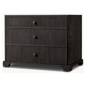 Table de chevet GENEVIEVE REEDED RHMAKER FURNITURE – Table de chevet moderne de luxe avec tiroir pour chambre à coucher - Product Image 5