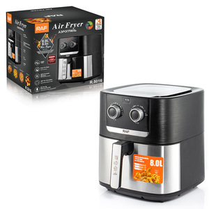 Grande friteuse à air intelligente en acier inoxydable de 8 L avec revêtement antiadhésif, sans huile, électrique, numérique - Product Image 6