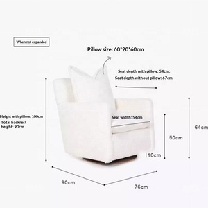 Sillón Reclinable de Gravedad Cero, Tela Tipo Peluche, Sofá Individual, Silla Mecedora para Sala de Estar, Cuarto de Niños, Muebles Modernos para el Hogar - Product Image 6