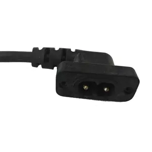 High Quality Customized Industrial Electrical 2-Pin Male C8 Power Small Socket IEC C8 Power Power Cords Extension Cords