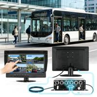 Enregistreur vidéo étanche 4 canaux RS232 à commande tactile, 360°, vision nocturne 1080P, enregistrement en boucle, DVR mobile pour camion de fret et remorque