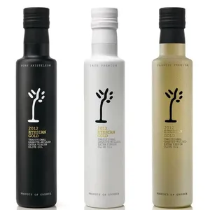 工場直接スプレーカラーとシルク印刷Decelカスタムロゴ250ml 500ml 1000ml Marasca Doricaオリーブオイルガラスボトル