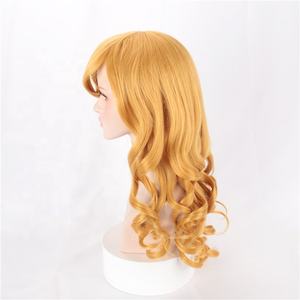 Peluca de Cabello de <span class=keywords><strong>Bella</strong></span> <span class=keywords><strong>Durmiente</strong></span> al por Mayor, 60 cm de Largo, Ondulada, Rubia, Princesa <span class=keywords><strong>Aurora</strong></span>, Peluca Sintética para Disfraces de Anime y Cosplay - Product Image 5