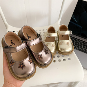 Chaussures en cuir tendance pour filles, simples, colorées, plates, décontractées, souples, antidérapantes, tailles 21-30, en promotion, pour fêtes et occasions. - Product Image 4