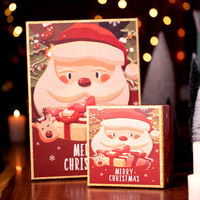 Caja de Regalo Navideña de Papel con Diseño de Santa Claus, para Dulces, Chocolates y Galletas, Ideal para Fiestas