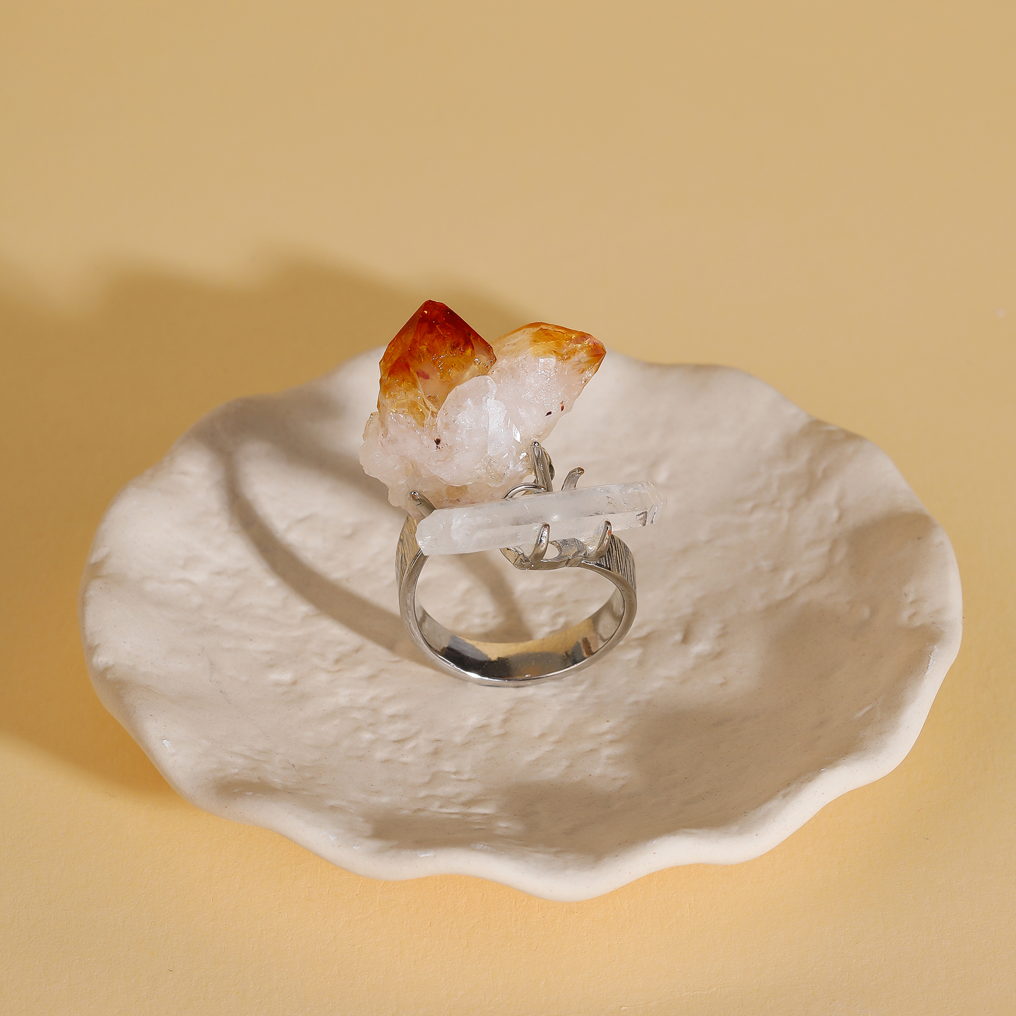 Pointe de Quartz Clair &amp; Citrine