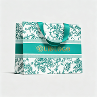 Sac fourre-tout haut de gamme pour emballage cadeau artisanal avec poignée intégrée, carton blanc épais 190-230 g/m², logo personnalisé