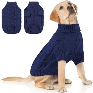Venta caliente Bulldog <span class=keywords><strong>Doberman</strong></span> invierno mascota suéter cálido cuello alto tejido perro abrigo 12 colores liso sólido poliéster polar <span class=keywords><strong>ropa</strong></span> - Product Image 3