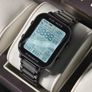 <span class=keywords><strong>Montre</strong></span> électronique étanche Skmei 1888 avec affichage numérique LED, affichage de la semaine, bracelet en acier inoxydable, <span class=keywords><strong>montre</strong></span> de sport pour homme, mode business - Product Image 6
