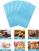 Lot de 100 sacs refermables bleus résistants aux odeurs, pochettes en aluminium de 4,7 " x 7,9 " pour emballage multi-usages