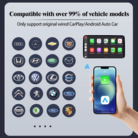 Adaptador Inalámbrico Carplay de Aleación de Aluminio, Diseño Perfecto, Car Play para Apple y Android, Cajas Inteligentes para Autos, 1 Año
