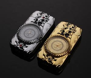 घड़ी के साथ ड्रैगन डिज़ाइन लक्ज़री स्मोकिंग ब्लू फ्लेम पोर्टेबल गैस रीफिल करने योग्य मेटल जेट लाइटर - Product Image 6