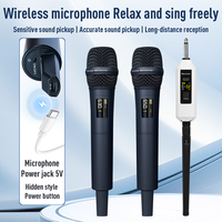 Microphone dynamique sans fil UHF professionnel, directivité cardioïde, prise casque 3,5 mm, portable, rechargeable, en métal, avec suppression du bruit
