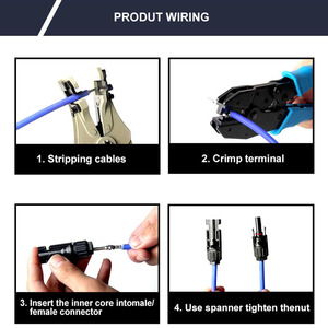 Connettori DC Impermeabili PPO 2.5mm 4mm 6mm per Cavi Fotovoltaici, Connettori MC 1000vdc per Pannelli Solari - Product Image 2