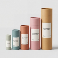 Emballage en tube de papier biodégradable recyclé avec logo personnalisé en gros, pour bougies parfumées, tubes de papier cadeau