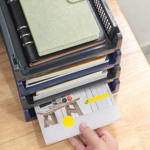 Tùy chỉnh ODM OEM Stackable nhựa lưu trữ Organizer văn phòng bàn tập tin tài liệu Organizer khay - Product Image 4