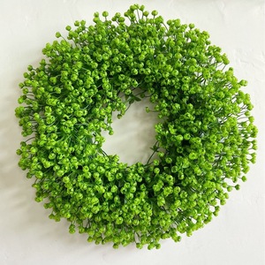 Arco de flores en forma de O verde, decoración de arco de flores de seda para entrada de boda, arco de flores de tela, decoración de arco de flores para boda - Product Image 1