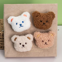 Porte-clés en peluche Uyeah, design simple, mini ours en peluche de 6 cm, personnalisé, style Kawaii Anime, jouet doux, pendentif mignon pour sac, cadeaux