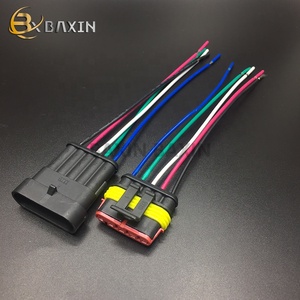 Fio 5pin para prender a tomada fêmea masculina do auto conector bonde impermeável com chicote de fios do cabo do fio para a motocicleta do carro - Product Image 3