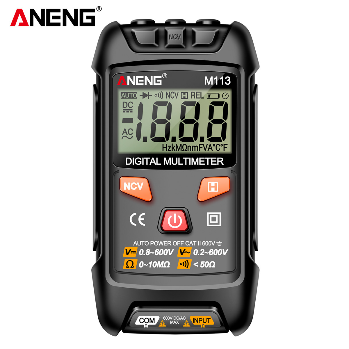 ANENG M113 1999 Conta Mini Multímetro Digital Inteligente AC/DC Tensão Medidor Ohm NCV Eletricidade Ferramentas Instrumentos de Medição