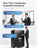 Mini-coffre-fort électronique biométrique à empreinte digitale pour hôtels et bureaux de direction – Installation facile
