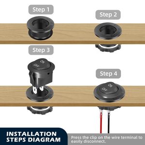 <span class=keywords><strong>Interrupteur</strong></span> à bascule rond <span class=keywords><strong>12</strong></span> V <span class=keywords><strong>interrupteur</strong></span> marche/arrêt <span class=keywords><strong>12</strong></span> <span class=keywords><strong>volts</strong></span> DC cercle <span class=keywords><strong>interrupteur</strong></span> à bascule 2 broches SPST 15A/250V 20A/125V AC 20MM avec fils - Product Image 5