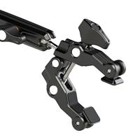 KAMPHO-Support de montage à double tête sphérique à 360 degrés pour caméra, lumière LED, microphone avec vis 1/4 3/8