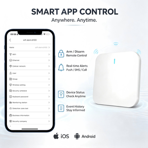 LHD8100 <span class=keywords><strong>Alarme</strong></span> sans fil tout-en-un, portée sans fil 800m, 100 zones d'<span class=keywords><strong>alarme</strong></span>, 4G Ethernet WiFi, intégration SIA/ADM-CID CMS, plateforme ouverte - Product Image 5