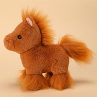 Peluche Cheval Personnalisée Adorable, Jouet en Peluche Doux Brodé avec Logo Personnalisé, Anti-Stress, Cadeau d'Anniversaire pour Enfants, Unisexe en Maille