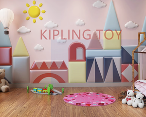 Prix d'usine pas cher Dream Castle Design 3D Stickers muraux décoratifs <span class=keywords><strong>Minnie</strong></span> Protection murale pour enfants Panneaux muraux en mousse pour bébé - Product Image 1