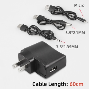 Cargador USB Mini de 3W Personalizable de Fábrica OEM, <span class=keywords><strong>con</strong></span> Certificación CE, Enchufe Europeo USB-A, Banco de Energía, Entrada de 5V/4.2V 0.5A, Corte Automático para Cámara - Product Image 2