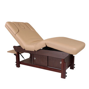 <span class=keywords><strong>Table</strong></span> de <span class=keywords><strong>massage</strong></span> thaïlandaise de luxe avec armoire de rangement en bois Cama De Massagem lit SPA marron réglable avec accoudoir magnétique - Product Image 4