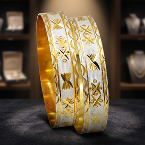 Brazaletes CNC de latón chapado en oro de dos tonos, tradicionales sudafricanos, de 15 mm, chapados en dos tonos, al por mayor - Product Image 5