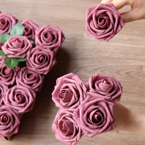 Roses éternelles, savon, roses, fleurs artificielles, <span class=keywords><strong>bouquet</strong></span> <span class=keywords><strong>de</strong></span> roses en mousse rouge pour décoration <span class=keywords><strong>de</strong></span> mariage, vente en gros - Product Image 2