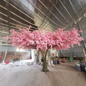 Fleur de cerisier artificiel <span class=keywords><strong>rose</strong></span> d'intérieur, <span class=keywords><strong>fleurs</strong></span>, pour décoration de mariage, prix d'usine, vente <span class=keywords><strong>en</strong></span> gros - Product Image 4