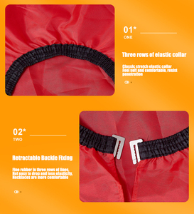 Logo personnalisé de haute qualité imperméable avec <span class=keywords><strong>fenêtre</strong></span> Cape de coupe de cheveux en polyester Capes de salon Cape de barbier rouge pongé - Product Image 4