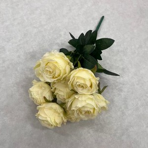 Flor Artificial de Seda <span class=keywords><strong>Hana</strong></span> Ken, Modelo Rosa Montaña Nevada de <span class=keywords><strong>9</strong></span> Cabezas 042, Alta Simulación, Arreglo Romántico para Pasillo, Arco de Hotel - Product Image 4