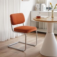 Chaise d'attente pour restaurant commercial, avec coussin en tissu, design moderne, chaise de salle à manger ou de bureau pour usage professionnel et domestique