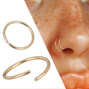 Nhà Máy Bán buôn 14k rắn vàng 20g 18g mũi Nhẫn vách ngăn <span class=keywords><strong>tragus</strong></span> Helix Tai sụn cơ thể piercing đồ trang sức sẵn sàng để tàu - Product Image 2