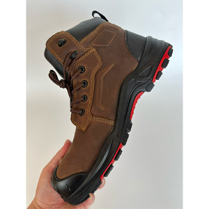 DSF53 Definite Customized Brown <b>Black</b> Leather Safety <b>Work</b> <b>Boots</b> Field Safety <b>boots</b> Outdoor Hiking Shoes - Product Image 2