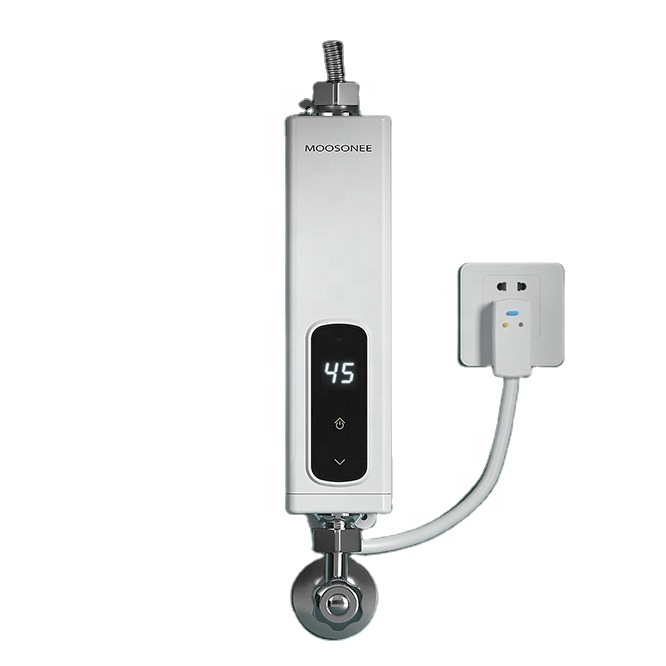 5.5KW tankless ngay lập tức Máy nước nóng điện 220V hiển thị kỹ thuật số Tần số chuyển đổi bồn rửa điều khiển máy nước nóng yêu cầu