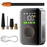 Pompe à air sans fil ABS pour voiture, best-seller transfrontalier, avec affichage numérique, design mini portable, certifiée CE, lumière d'avertissement incluse