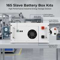 Kits de batteries esclaves JKESS HV pour montage DIY, 16S 51.2V LiFePO4 280AH, avec équilibrage actif BMU BMS CCS RS485, 6U 15kWh, en métal