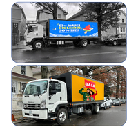 Canbest P4 4Mm 6720X1920Mm 22.04Ftx6.29Ft 3 Faces Mobile Numérique Led Publicité Camion Écran Boîte Panneau D'affichage aux états-unis
