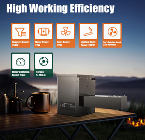 Kit de montaje para parrilla eléctrica de pellets de madera con alimentación automática de 12/18 pulgadas, ahumador de barbacoa con control WIFI y BLE - Product Image 4
