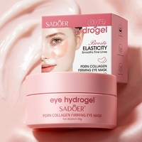 Masque pour les yeux au collagène probiotique SADOER avec niacinamide, acide hyaluronique, panthénol, patchs hydratants et apaisants pour le contour des yeux