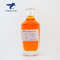 700ml carré large bouche Offre Spéciale populaire Tequila Vodka vide bouteilles en verre clair 500ml pour vin liqueur spiritueux emballage